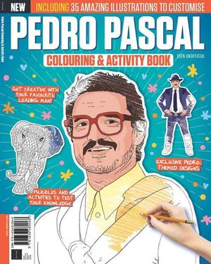 Pedro Pascal Colouring & Activity Book Cover